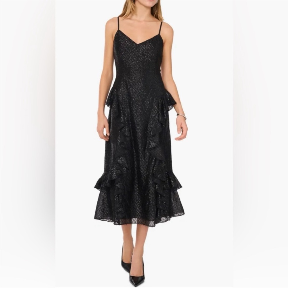 1. State black metallic midi dress - Picture 5 of 10